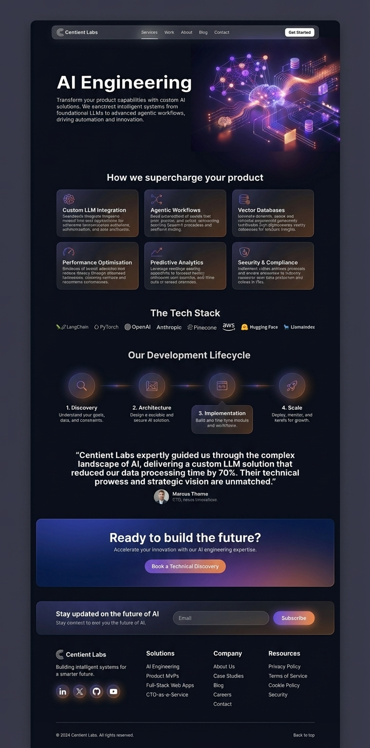 AI Engineering service reference